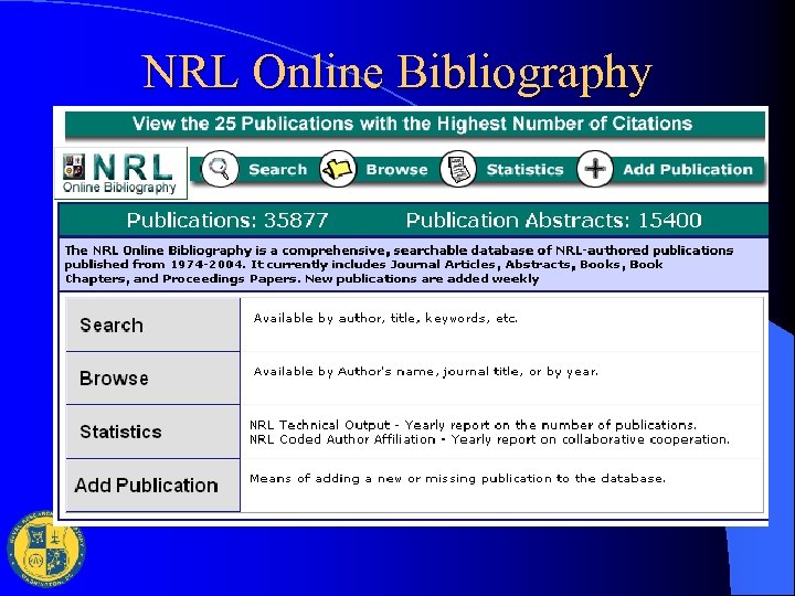 NRL Online Bibliography 