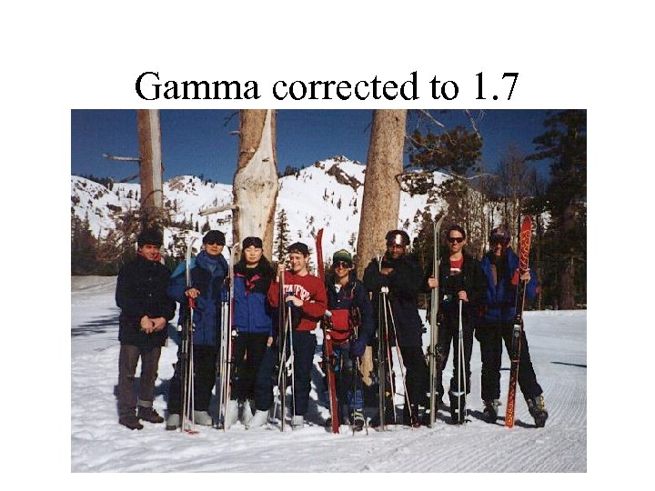 Gamma corrected to 1. 7 