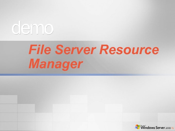 File Server Resource Manager 