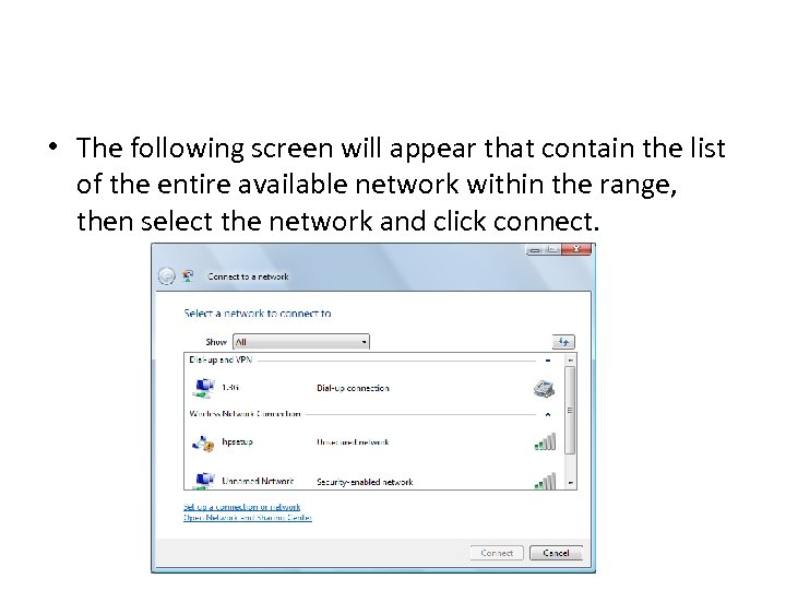  • The following screen will appear that contain the list of the entire