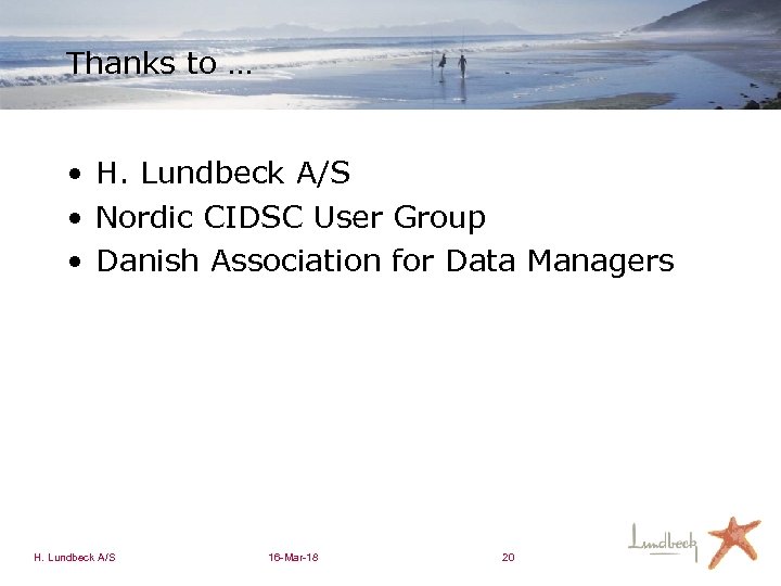 STDM Generation In Lundbeck — From Source To