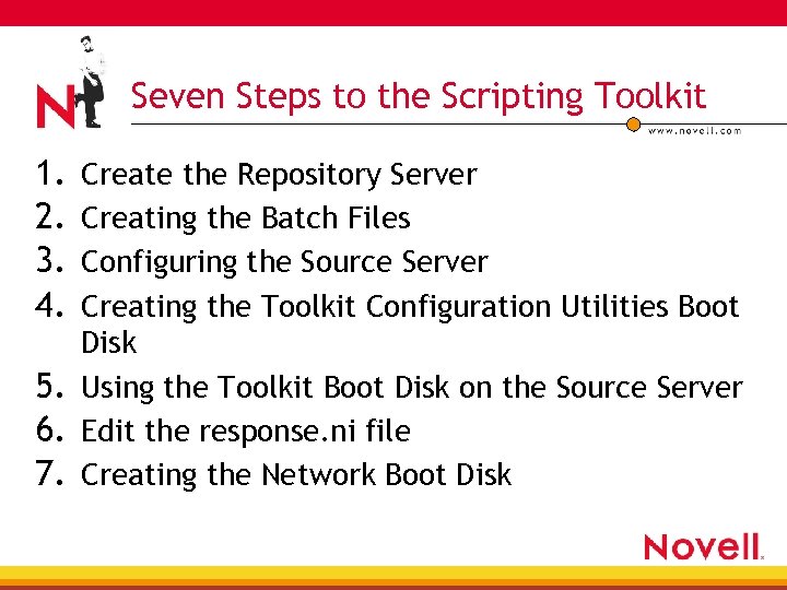 Seven Steps to the Scripting Toolkit 1. 2. 3. 4. Create the Repository Server