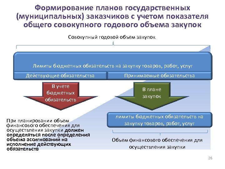 Формирование планов государственных (муниципальных) заказчиков с учетом показателя общего совокупного годового объема закупок Совокупный