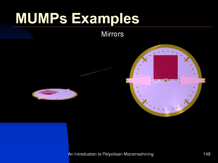 MUMPs Examples Mirrors An Introduction to Polysilicon Micromachining 148 