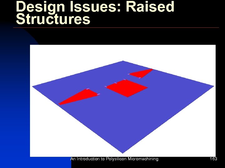 Design Issues: Raised Structures An Introduction to Polysilicon Micromachining 163 