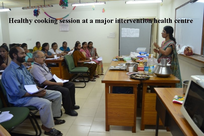 Healthy cooking session at a major intervention health centre 