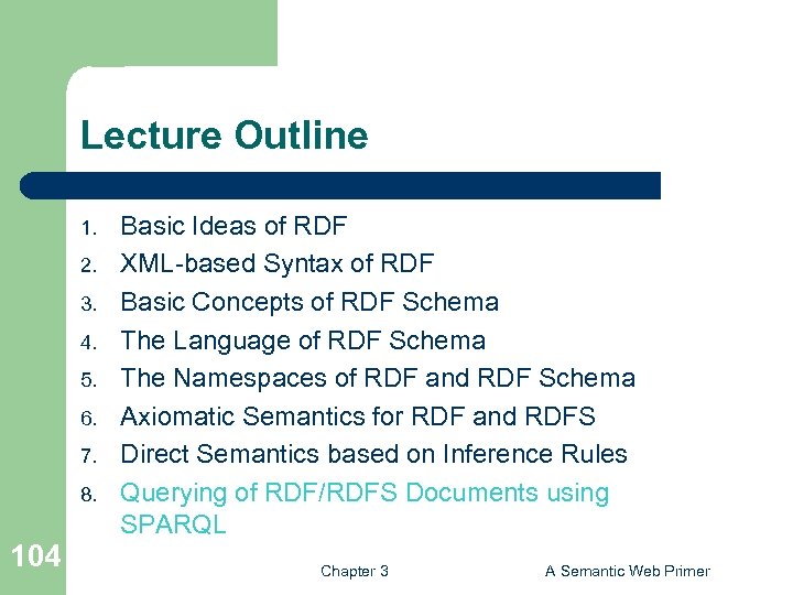 Lecture Outline 1. 2. 3. 4. 5. 6. 7. 8. 104 Basic Ideas of