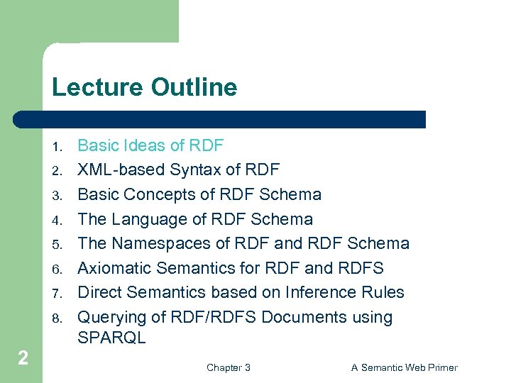 Lecture Outline 1. 2. 3. 4. 5. 6. 7. 8. 2 Basic Ideas of