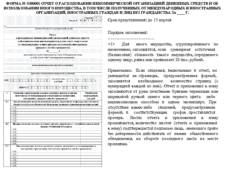 Отчет о пожертвованиях образец