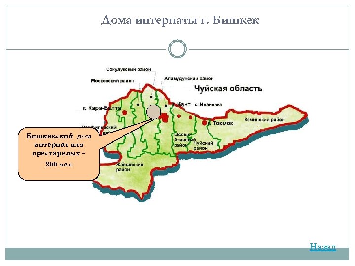 Дома интернаты г. Бишкекский дом интернат для престарелых – 300 чел Назад 