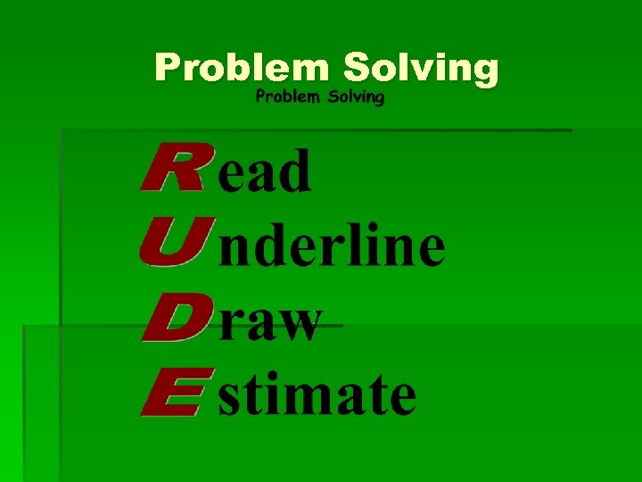 Problem Solving 