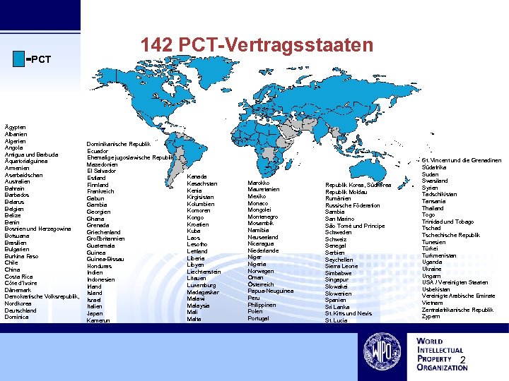 =PCT Ägypten Albanien Algerien Angola Antigua und Barbuda Äquatorialguinea Armenien Aserbaidschan Australien Bahrain Barbados