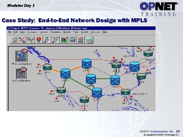 Modeler Day 1 Case Study: End-to-End Network Design with MPLS 25 © copyright 2003