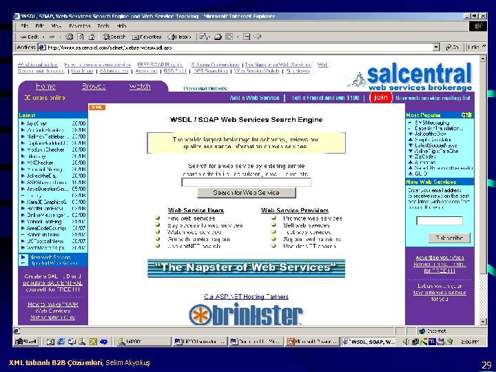 XML tabanlı B 2 B Çözümleri, Selim Akyokuş 29 