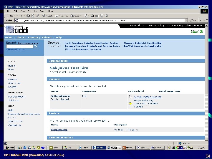 XML tabanlı B 2 B Çözümleri, Selim Akyokuş 54 