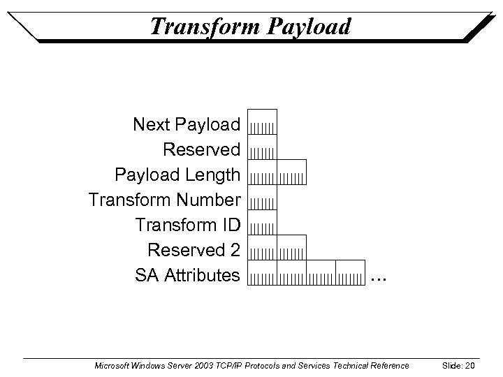 Transform Payload Next Payload Reserved Payload Length Transform Number Transform ID Reserved 2 SA