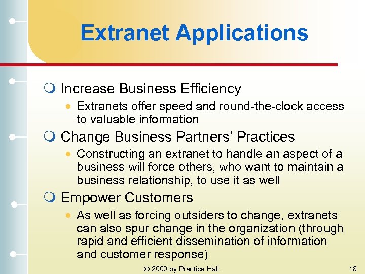 Extranet Applications m Increase Business Efficiency · Extranets offer speed and round-the-clock access to