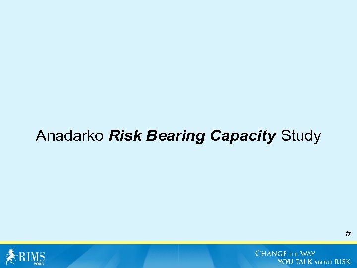 Anadarko Risk Bearing Capacity Study 17 
