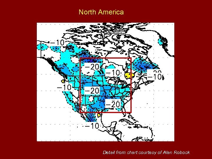 North America Detail from chart courtesy of Alan Robock 