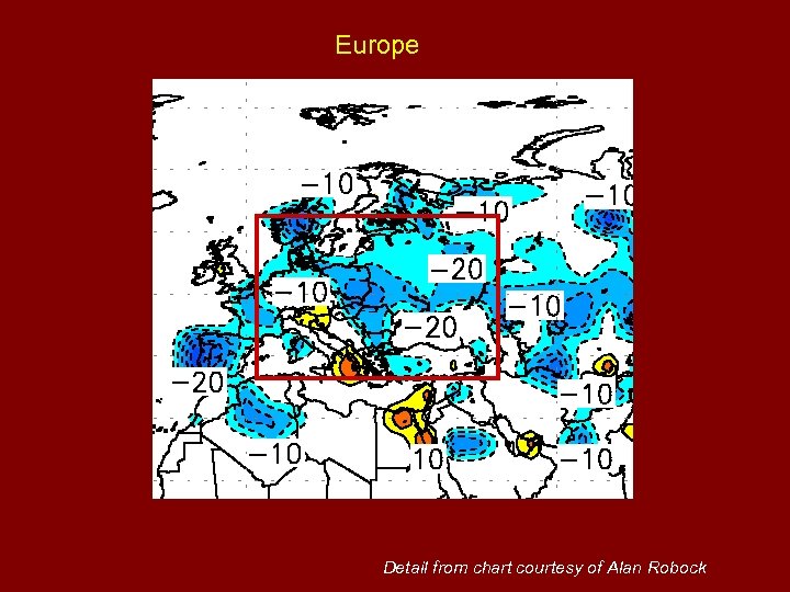 Europe Detail from chart courtesy of Alan Robock 