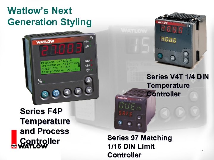 Watlow’s Next Generation Styling Series V 4 T 1/4 DIN Temperature Controller Series F