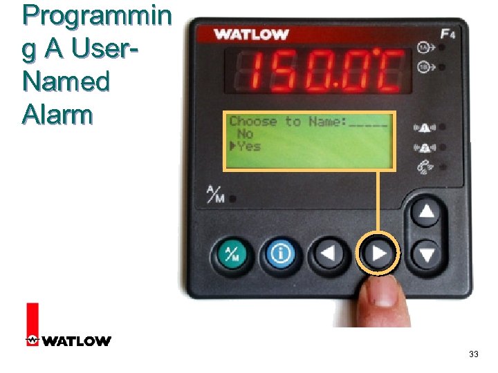 Programmin g A User. Named Alarm 33 