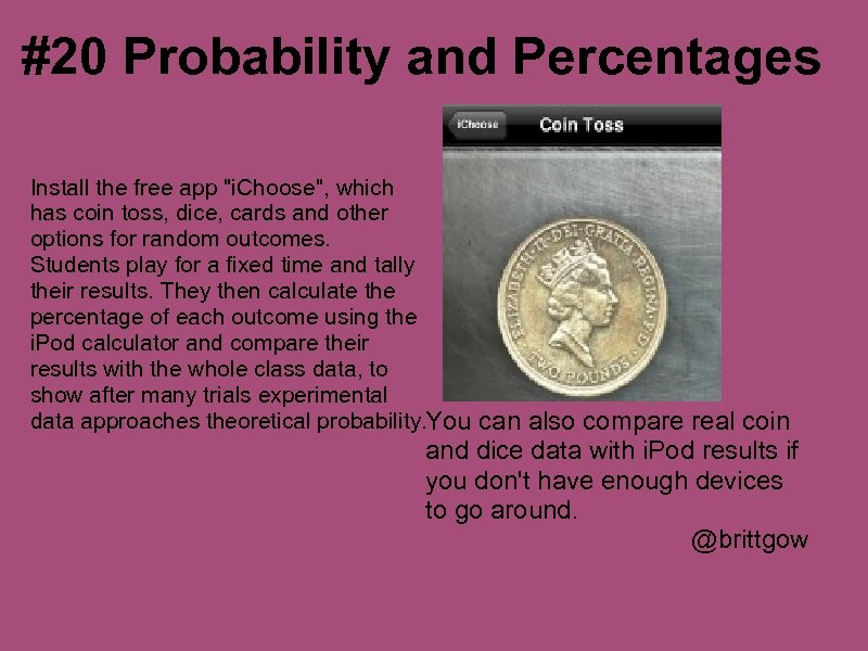 #20 Probability and Percentages Install the free app 