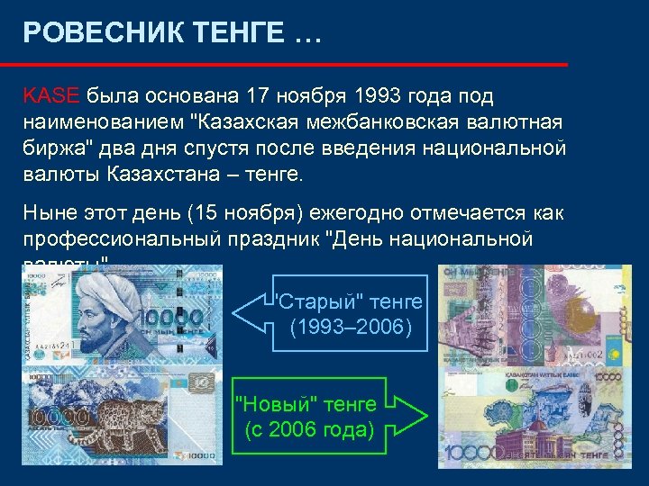 Презентация про валюту тенге