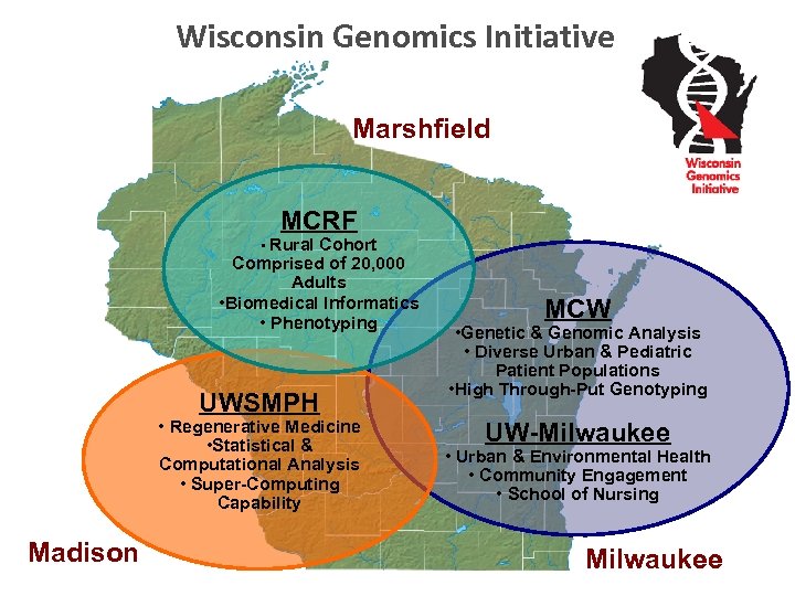 Wisconsin Genomics Initiative Marshfield MCRF • Rural Cohort Comprised of 20, 000 Adults •