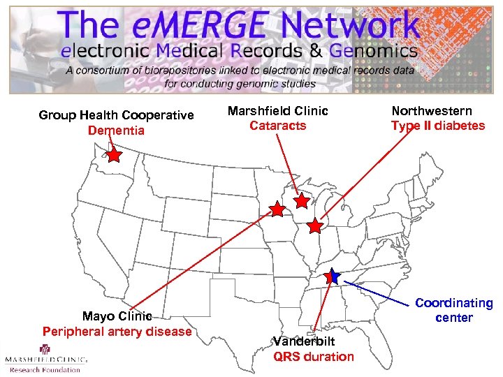 Group Health Cooperative Dementia Mayo Clinic Peripheral artery disease Marshfield Clinic Cataracts Northwestern Type