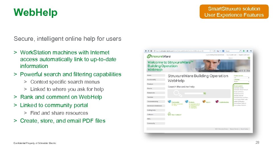 Web. Help Smart. Struxure solution User Experience Features Secure, intelligent online help for users