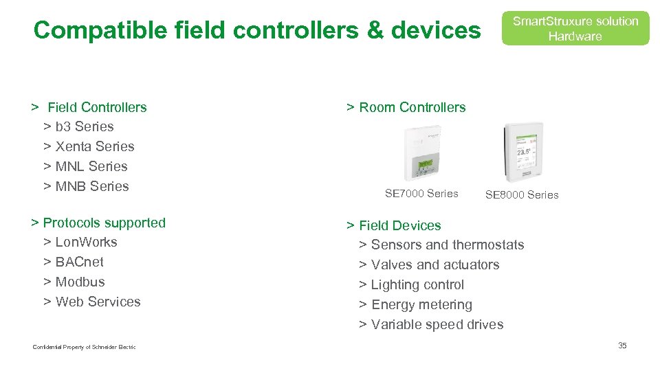 Compatible field controllers & devices Smart. Struxure solution Hardware > Field Controllers > b