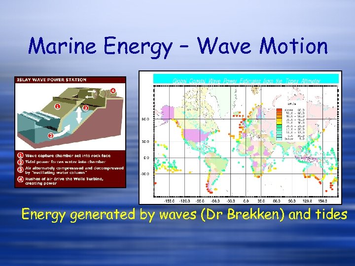 Marine Energy – Wave Motion Energy generated by waves (Dr Brekken) and tides 