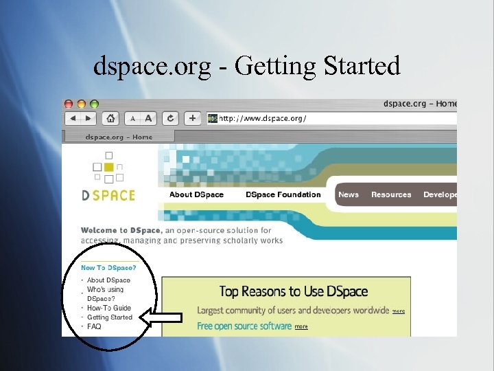 dspace. org - Getting Started 