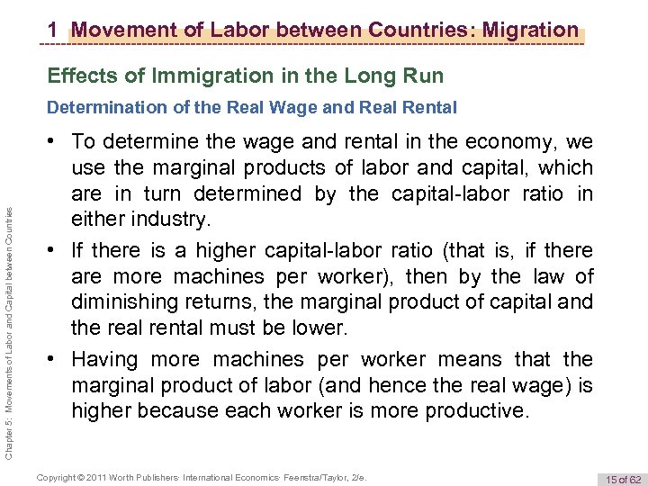 1 Movement of Labor between Countries: Migration Effects of Immigration in the Long Run