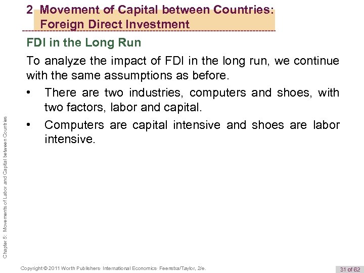 Chapter 5: Movements of Labor and Capital between Countries 2 Movement of Capital between