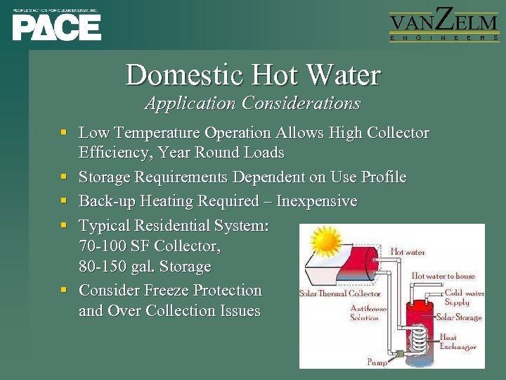 VAN E N G I Domestic Hot Water Application Considerations § Low Temperature Operation
