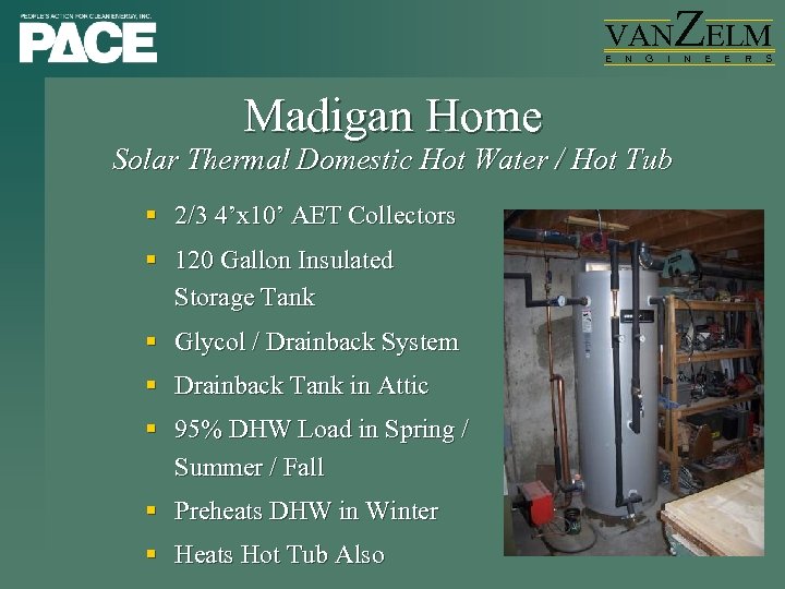VAN E Madigan Home N G I ZELM Solar Thermal Domestic Hot Water /