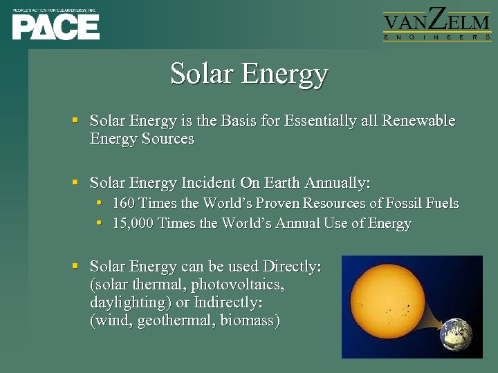 VAN E N G I ZELM N E E Solar Energy § Solar Energy