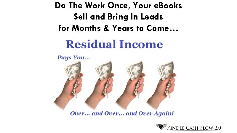 Do The Work Once, Your e. Books Sell and Bring In Leads for Months