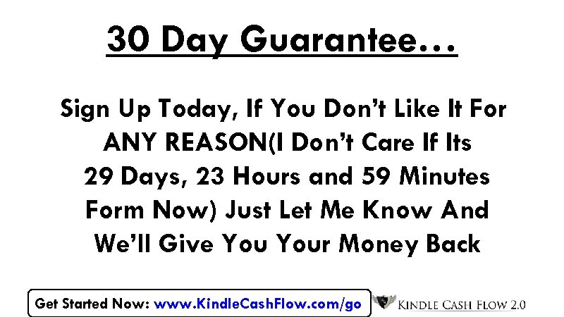 30 Day Guarantee… Sign Up Today, If You Don’t Like It For ANY REASON(I