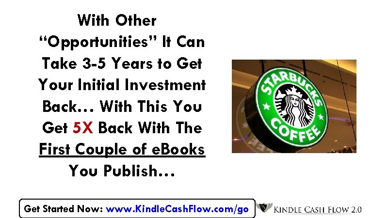 With Other “Opportunities” It Can Take 3 -5 Years to Get Your Initial Investment