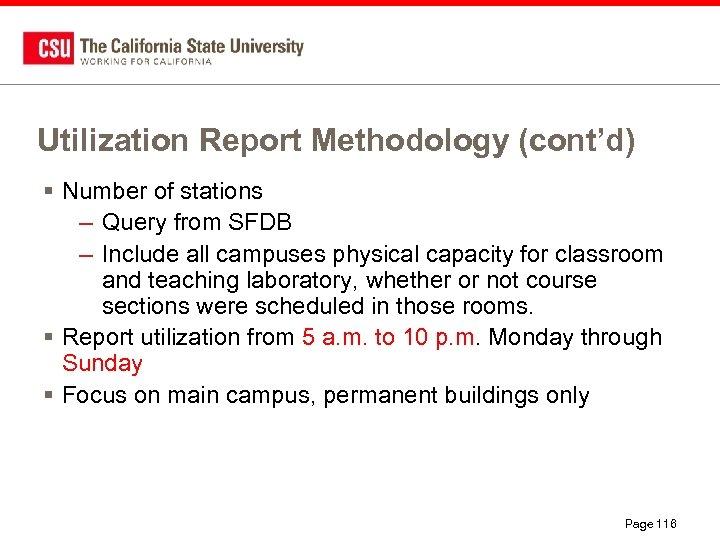 Utilization Report Methodology (cont’d) § Number of stations – Query from SFDB – Include