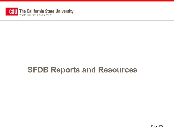 SFDB Reports and Resources Page 122 