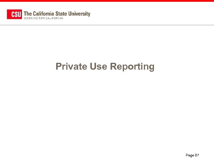 Private Use Reporting Page 67 