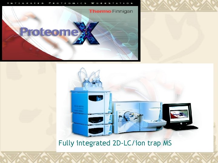 Fully integrated 2 D-LC/ion trap MS 