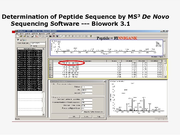 Determination of Peptide Sequence by MS 3 De Novo Sequencing Software --- Biowork 3.