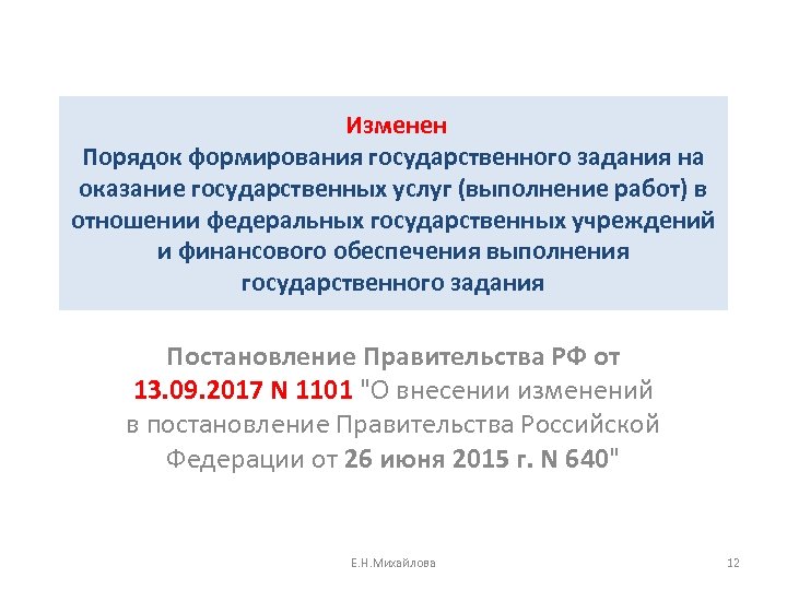  Изменен Порядок формирования государственного задания на оказание государственных услуг (выполнение работ) в отношении
