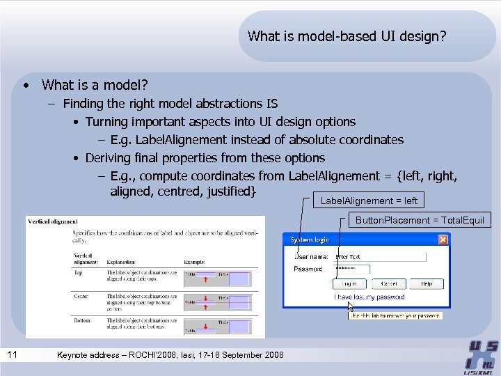 What is model-based UI design? • What is a model? – Finding the right