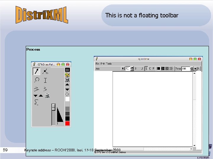 This is not a floating toolbar Process 59 Keynote address – ROCHI’ 2008, Iasi,